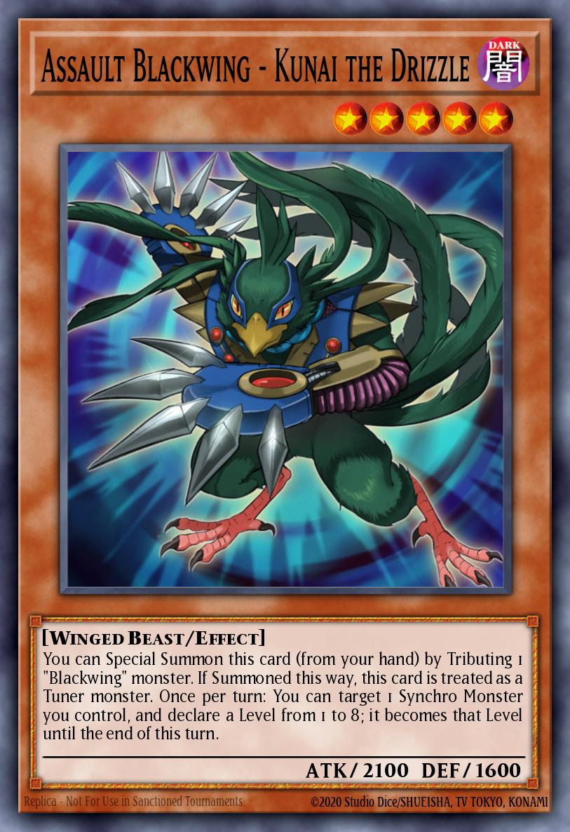 Assault Blackwing - Kunai the Drizzle Yu-Gi-Oh card