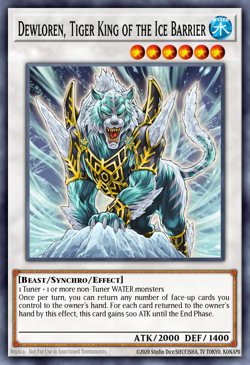 Dewloren, Tiger King of the Ice Barrier Yu-Gi-Oh card