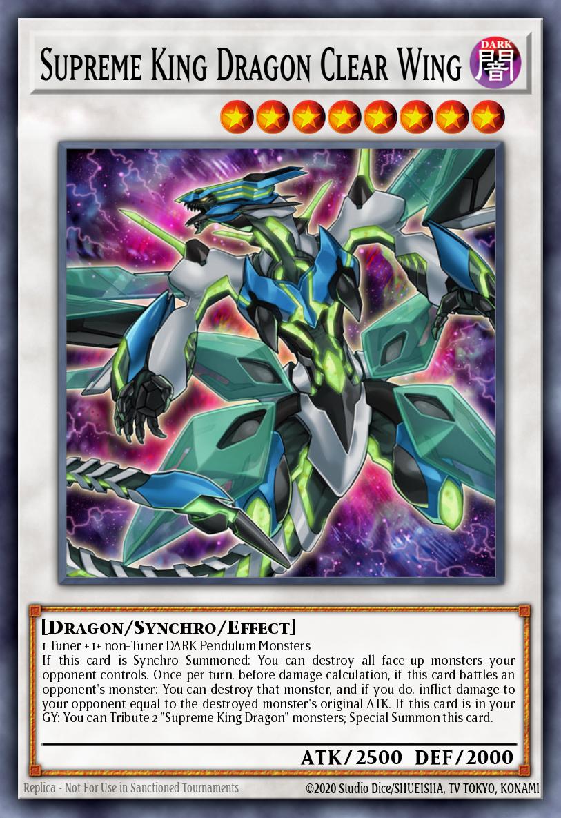 Supreme King Dragon Clear Wing Yu-Gi-Oh card