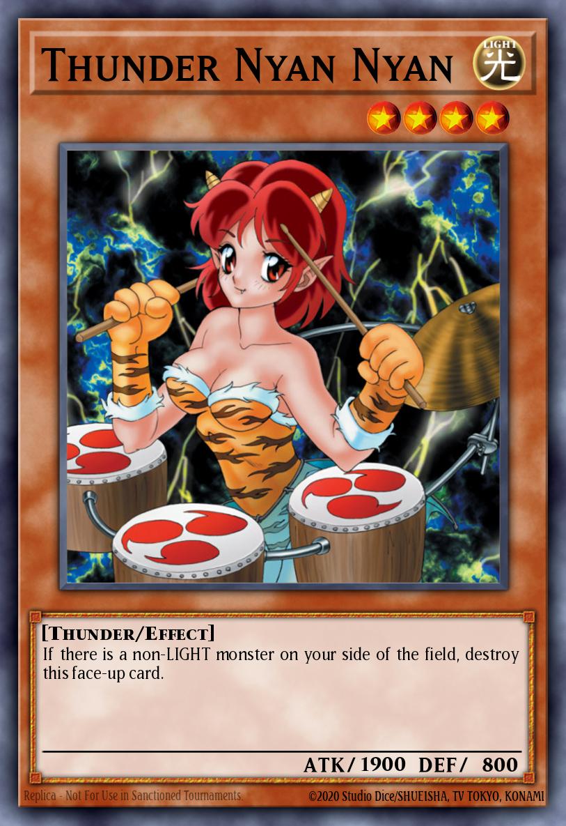 Thunder Nyan Nyan Yu-Gi-Oh card