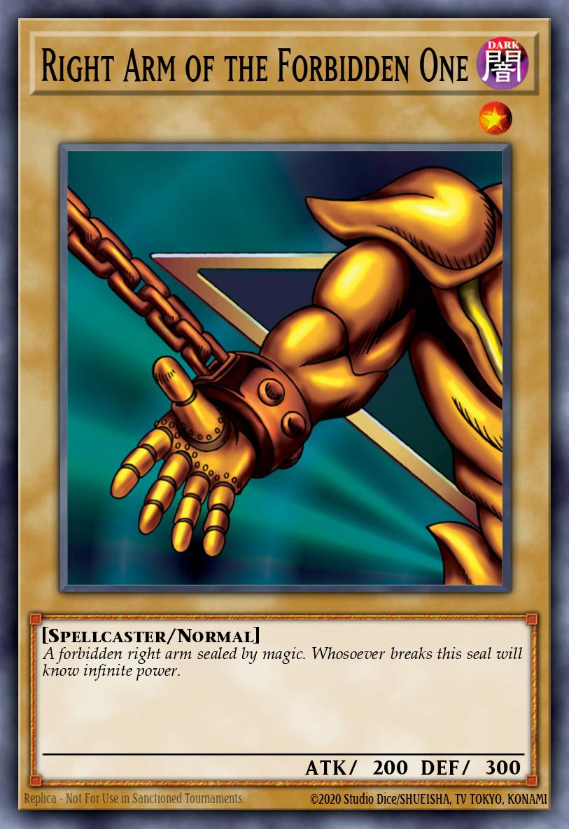 Right Arm of the Forbidden One Yu-Gi-Oh card