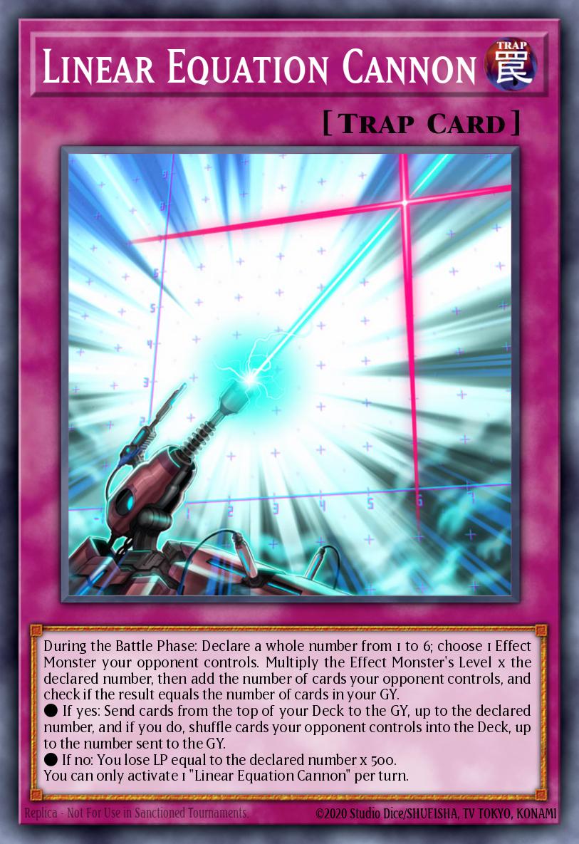 Linear Equation Cannon Yu-Gi-Oh card