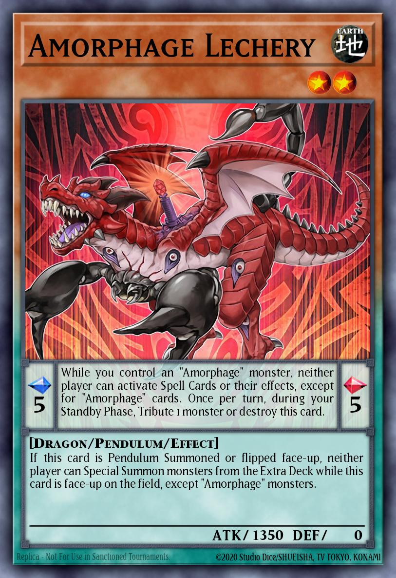 Amorphage Lechery Yu-Gi-Oh card