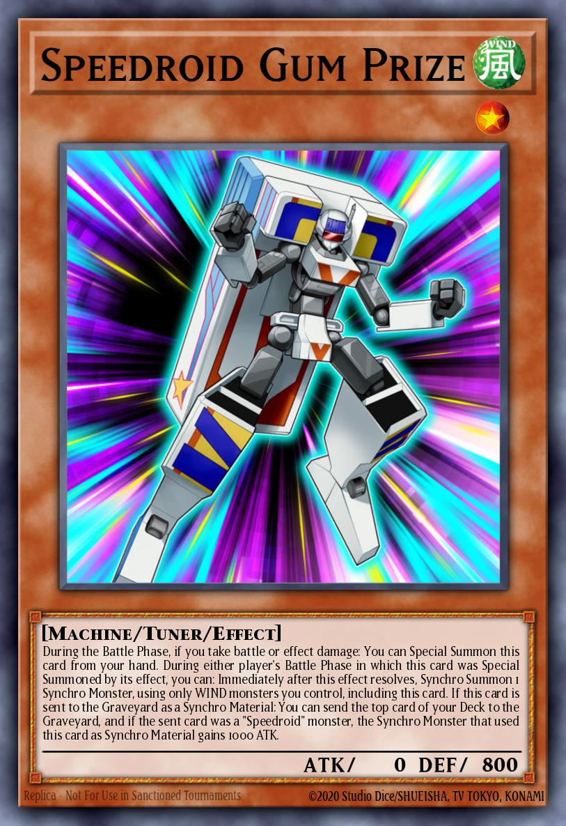 Speedroid Gum Prize Yu-Gi-Oh card