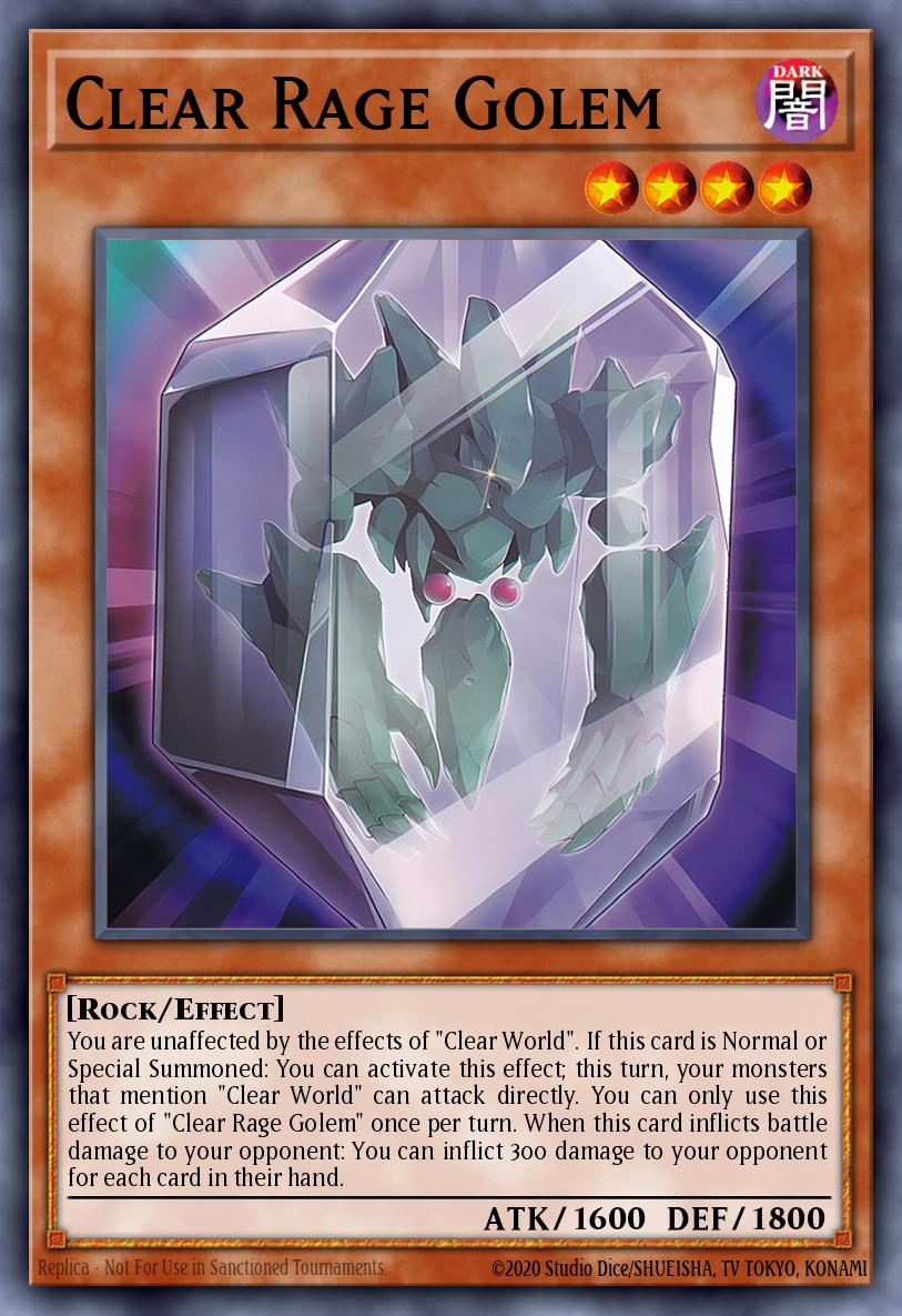 Clear Rage Golem Yu-Gi-Oh card