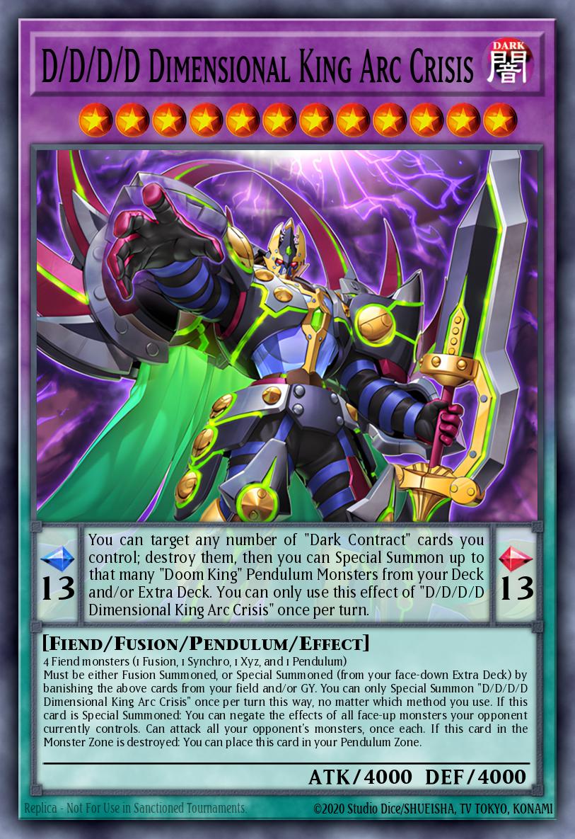 D/D/D/D Dimensional King Arc Crisis Yu-Gi-Oh card