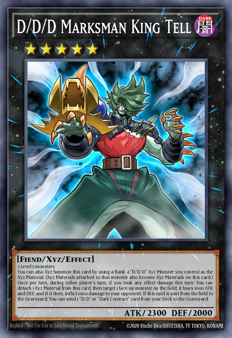 D/D/D Marksman King Tell Yu-Gi-Oh card