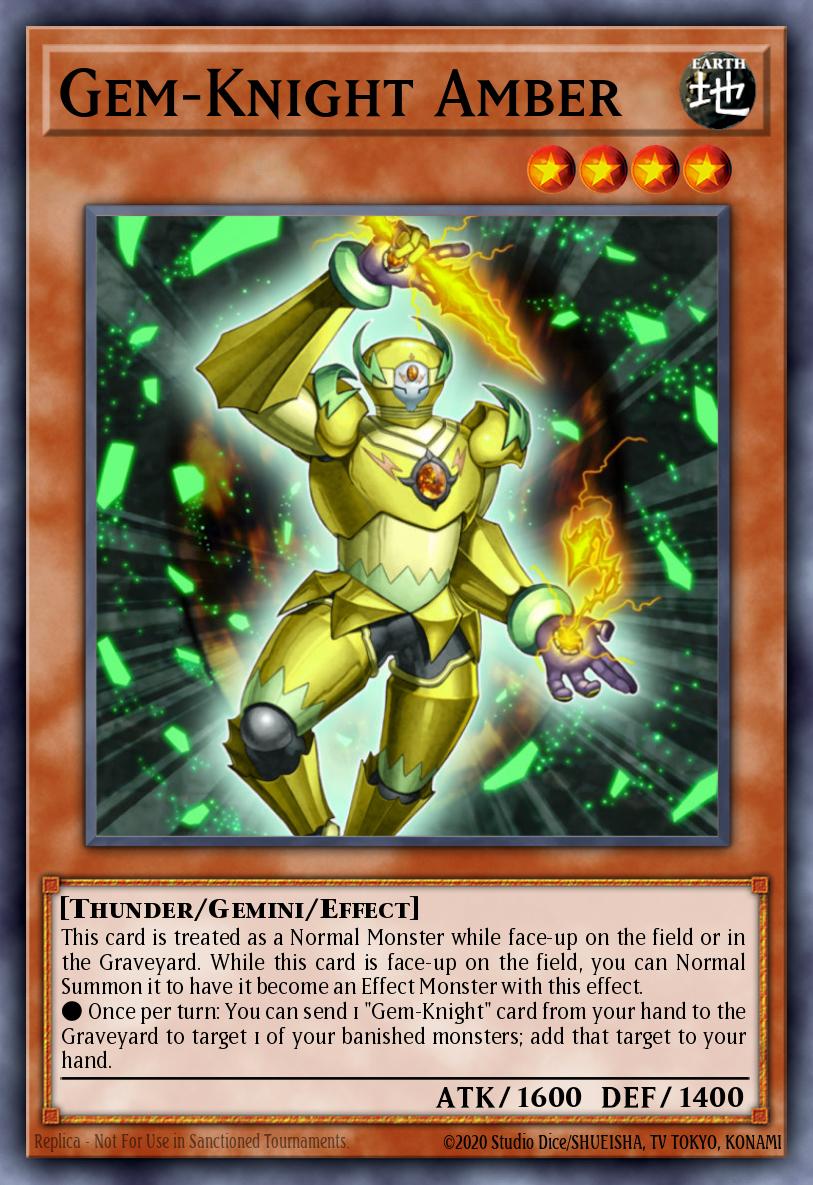 Gem-Knight Amber Yu-Gi-Oh card