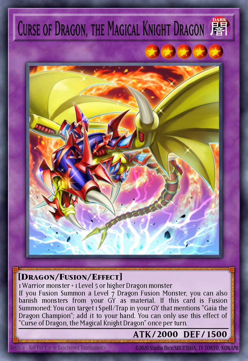 Curse of Dragon, the Magical Knight Dragon Yu-Gi-Oh card