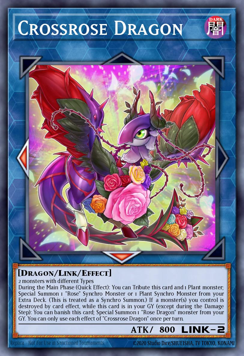 Crossrose Dragon Yu-Gi-Oh card