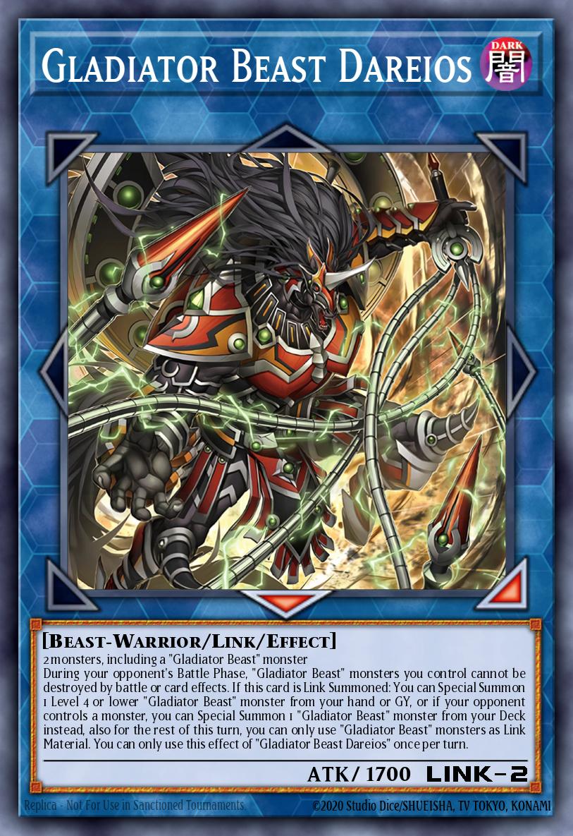 Gladiator Beast Dareios Yu-Gi-Oh card