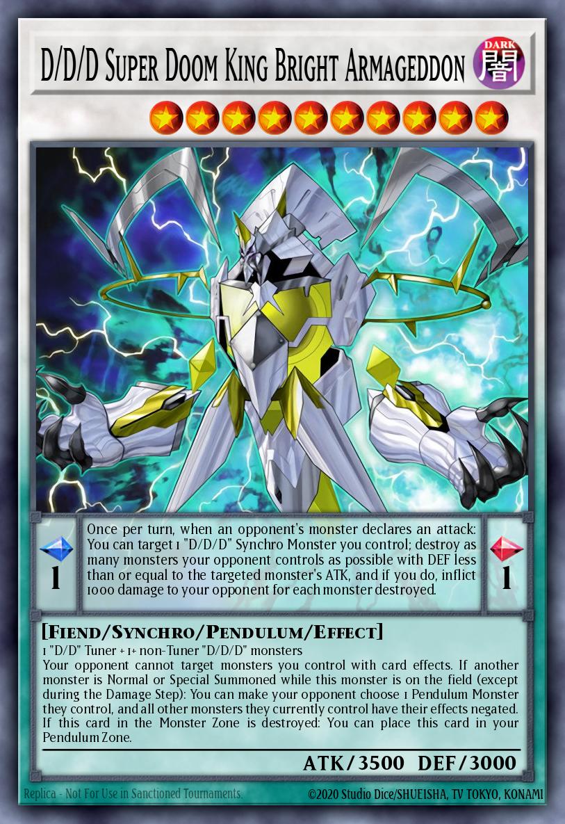 D/D/D Super Doom King Bright Armageddon Yu-Gi-Oh card