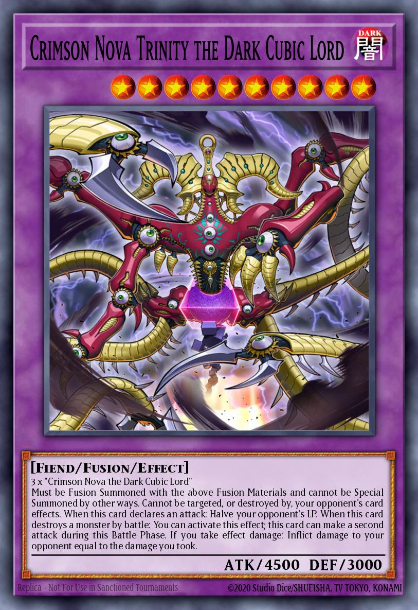 Crimson Nova Trinity the Dark Cubic Lord Yu-Gi-Oh card