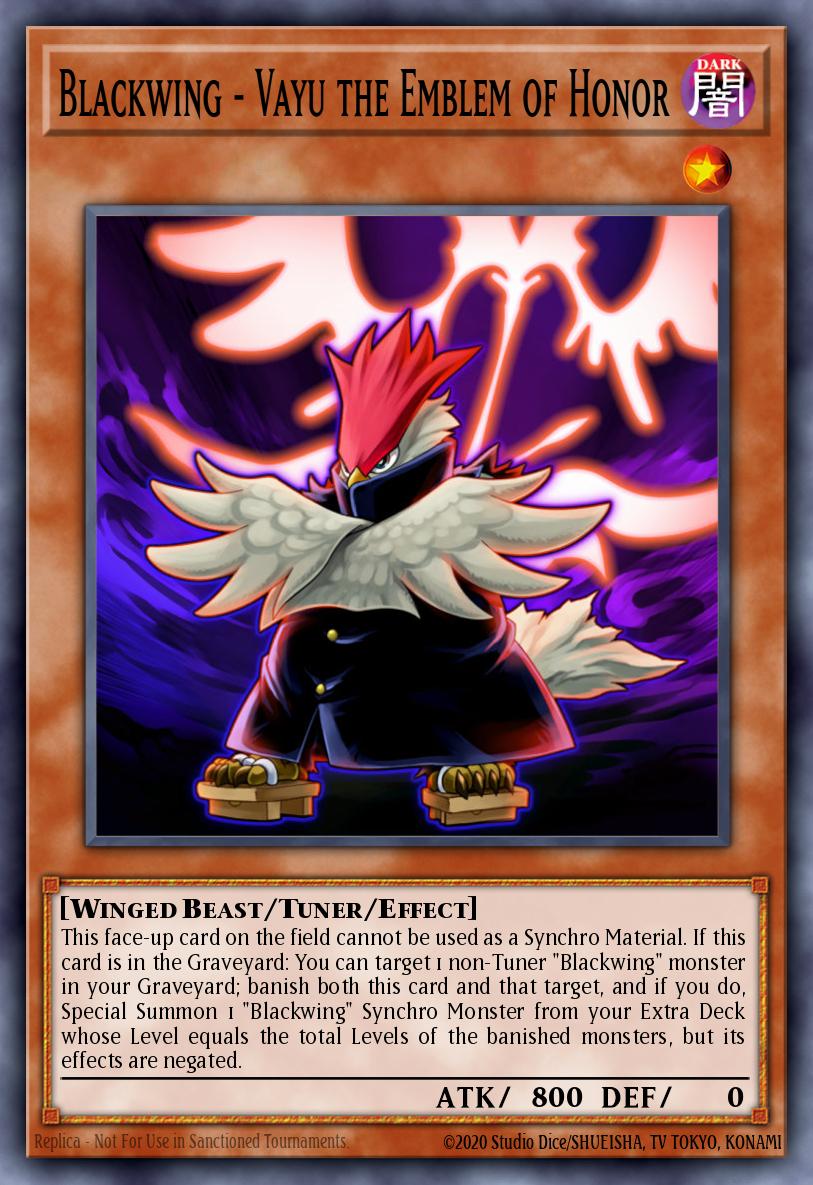 Blackwing - Vayu the Emblem of Honor Yu-Gi-Oh card