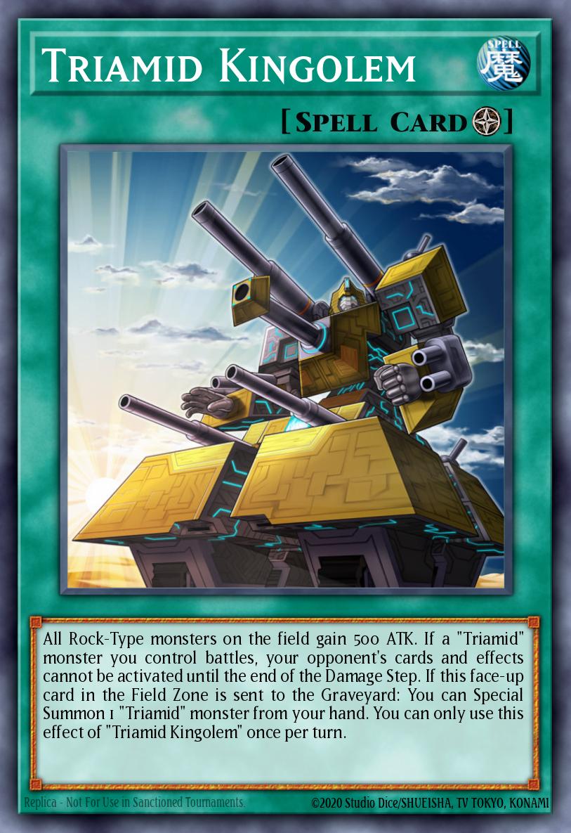 Triamid Kingolem Yu-Gi-Oh card