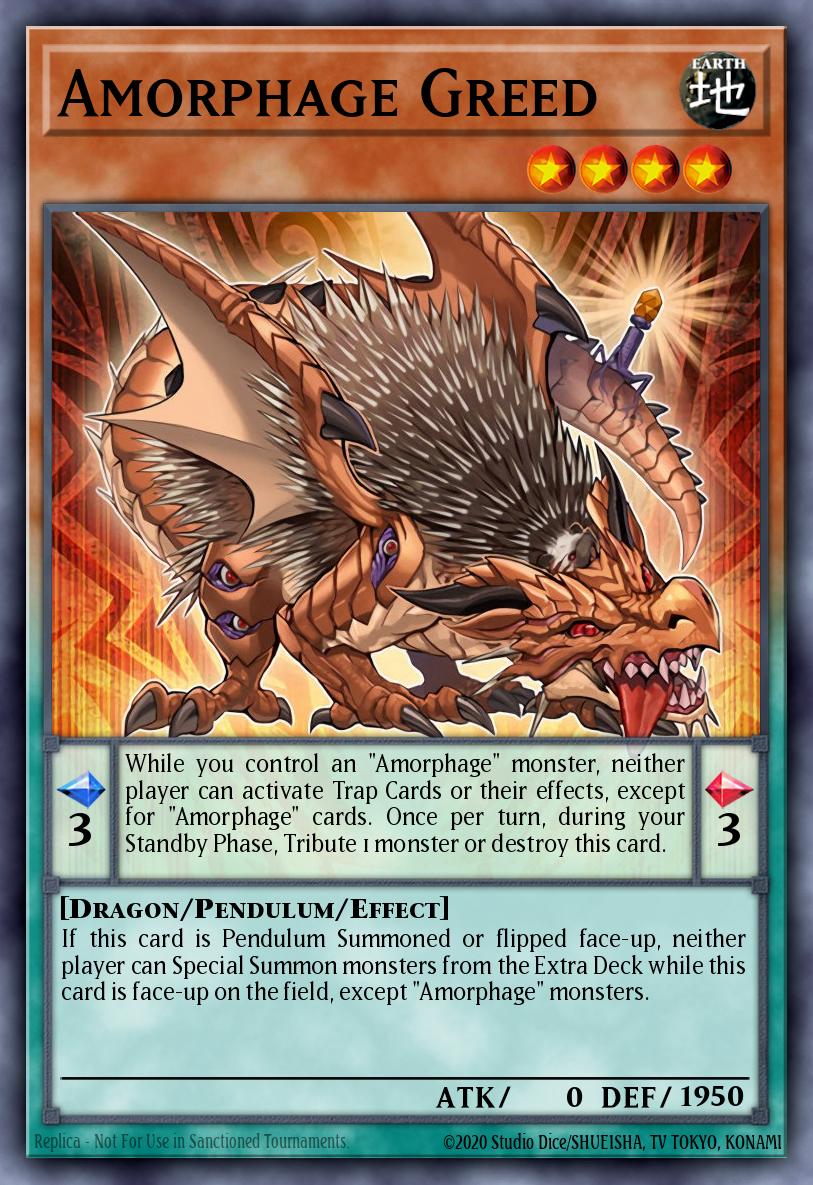 Amorphage Greed Yu-Gi-Oh card
