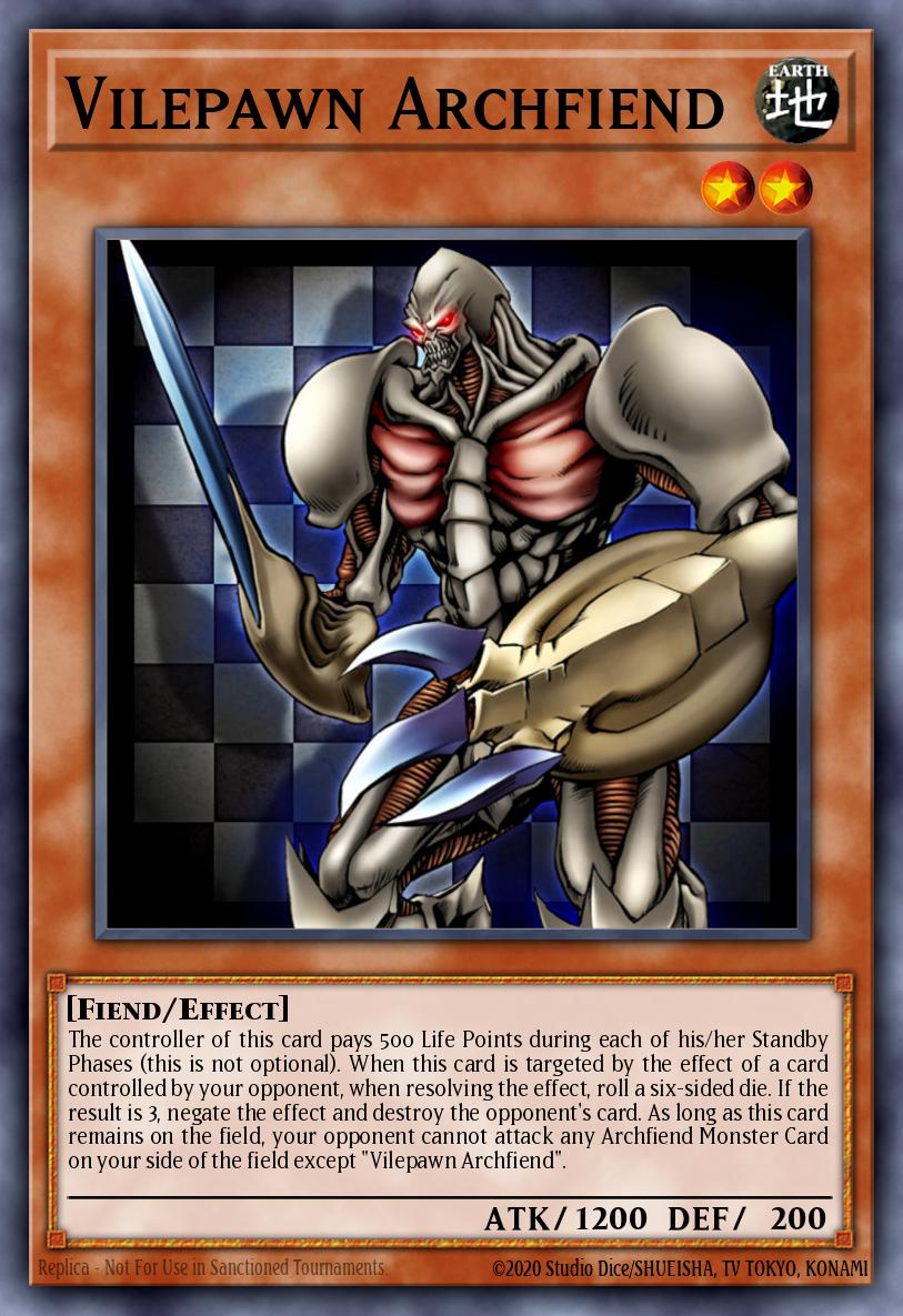 Vilepawn Archfiend Yu-Gi-Oh card