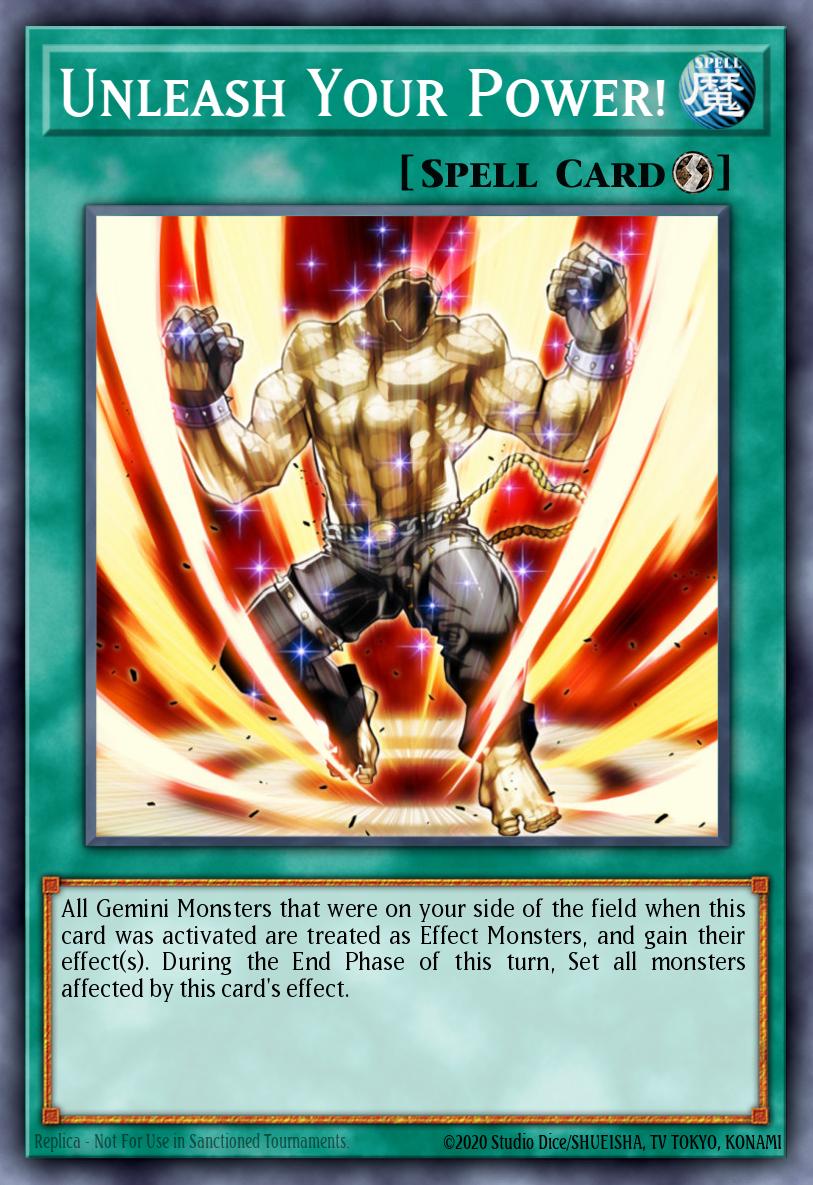 Unleash Your Power! Yu-Gi-Oh card