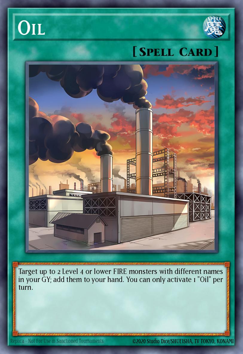 Oil Yu-Gi-Oh card