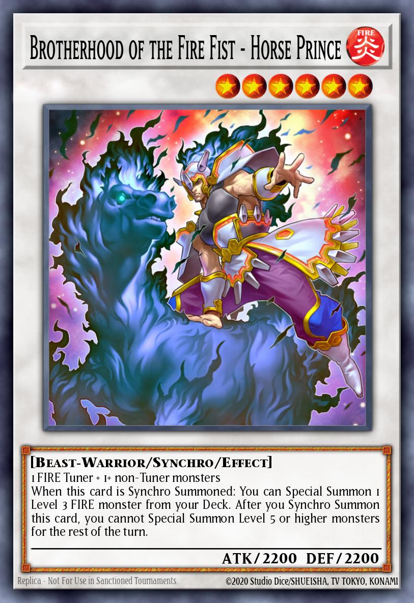 Brotherhood of the Fire Fist - Horse Prince Yu-Gi-Oh card