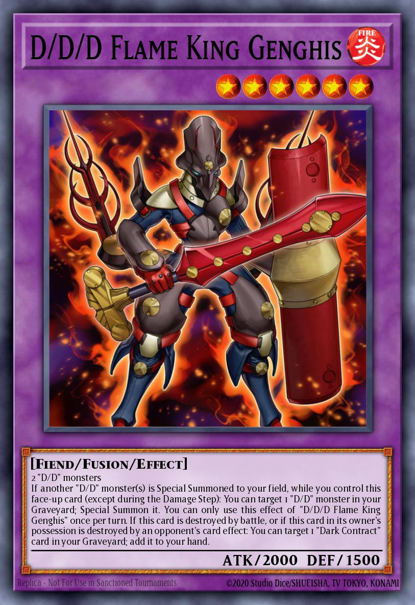 D/D/D Flame King Genghis Yu-Gi-Oh card