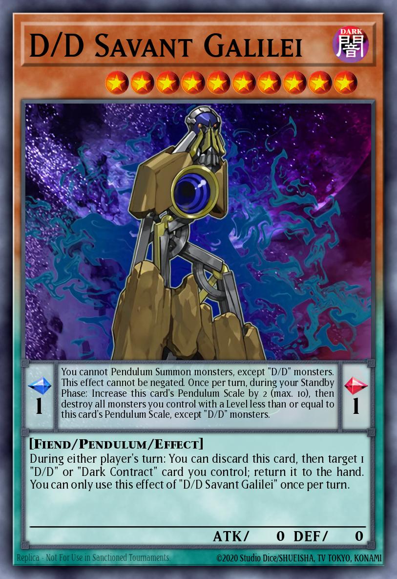 D/D Savant Galilei Yu-Gi-Oh card