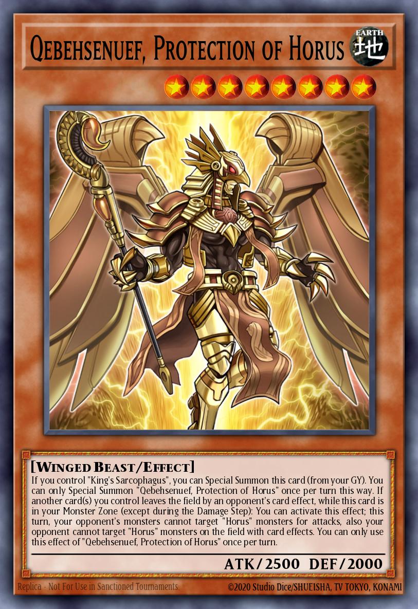 Qebehsenuef, Protection of Horus Yu-Gi-Oh card