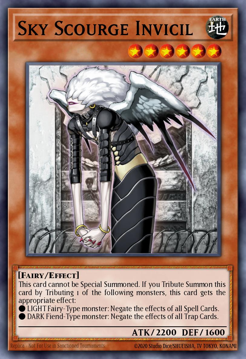 Sky Scourge Invicil Yu-Gi-Oh card