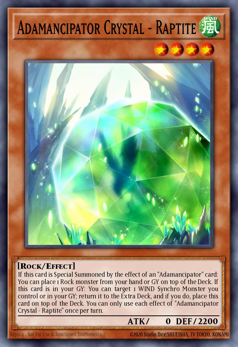 Adamancipator Crystal - Raptite Yu-Gi-Oh card
