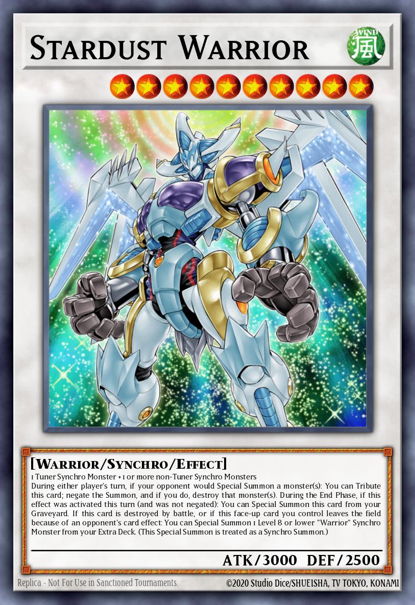 Stardust Warrior Yu-Gi-Oh card
