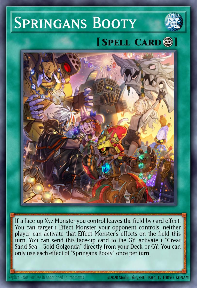 Springans Booty Yu-Gi-Oh card