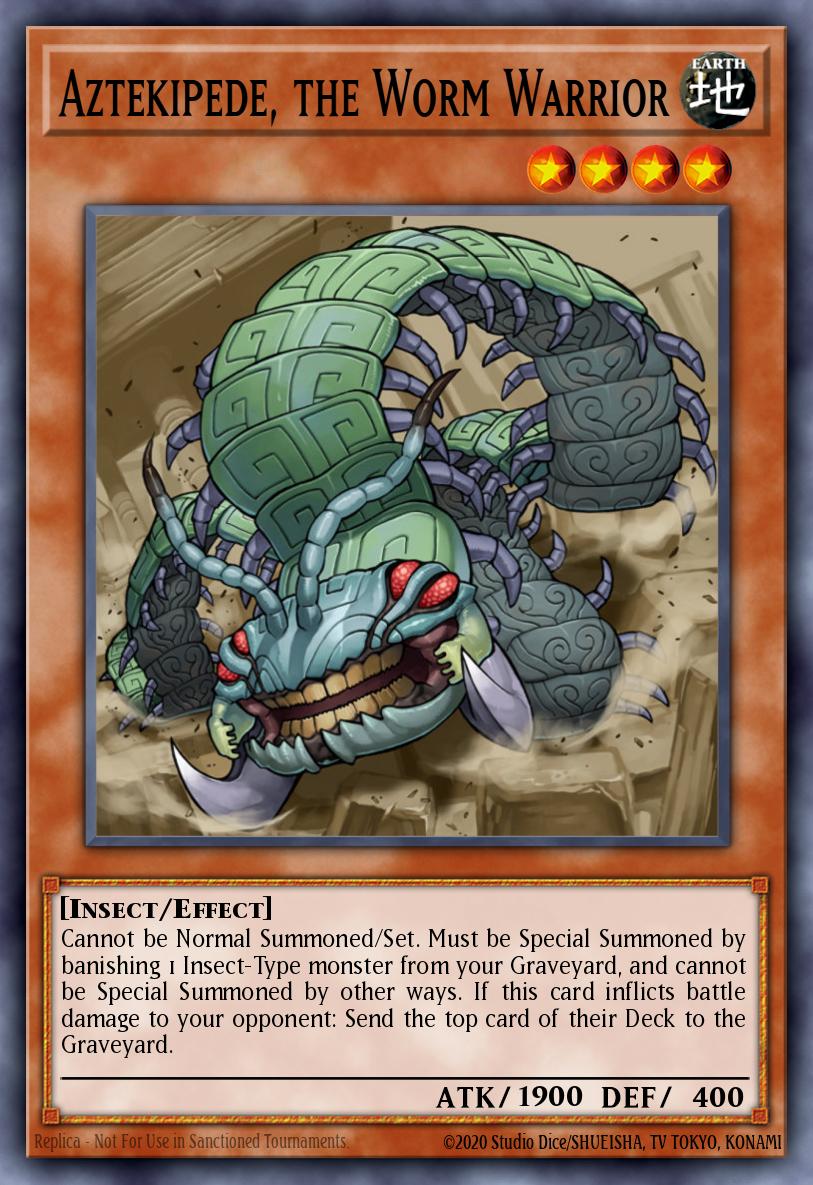 Aztekipede, the Worm Warrior Yu-Gi-Oh card