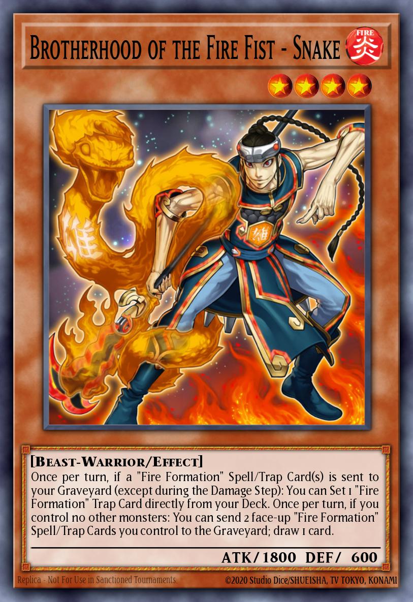 Brotherhood of the Fire Fist - Snake Yu-Gi-Oh card