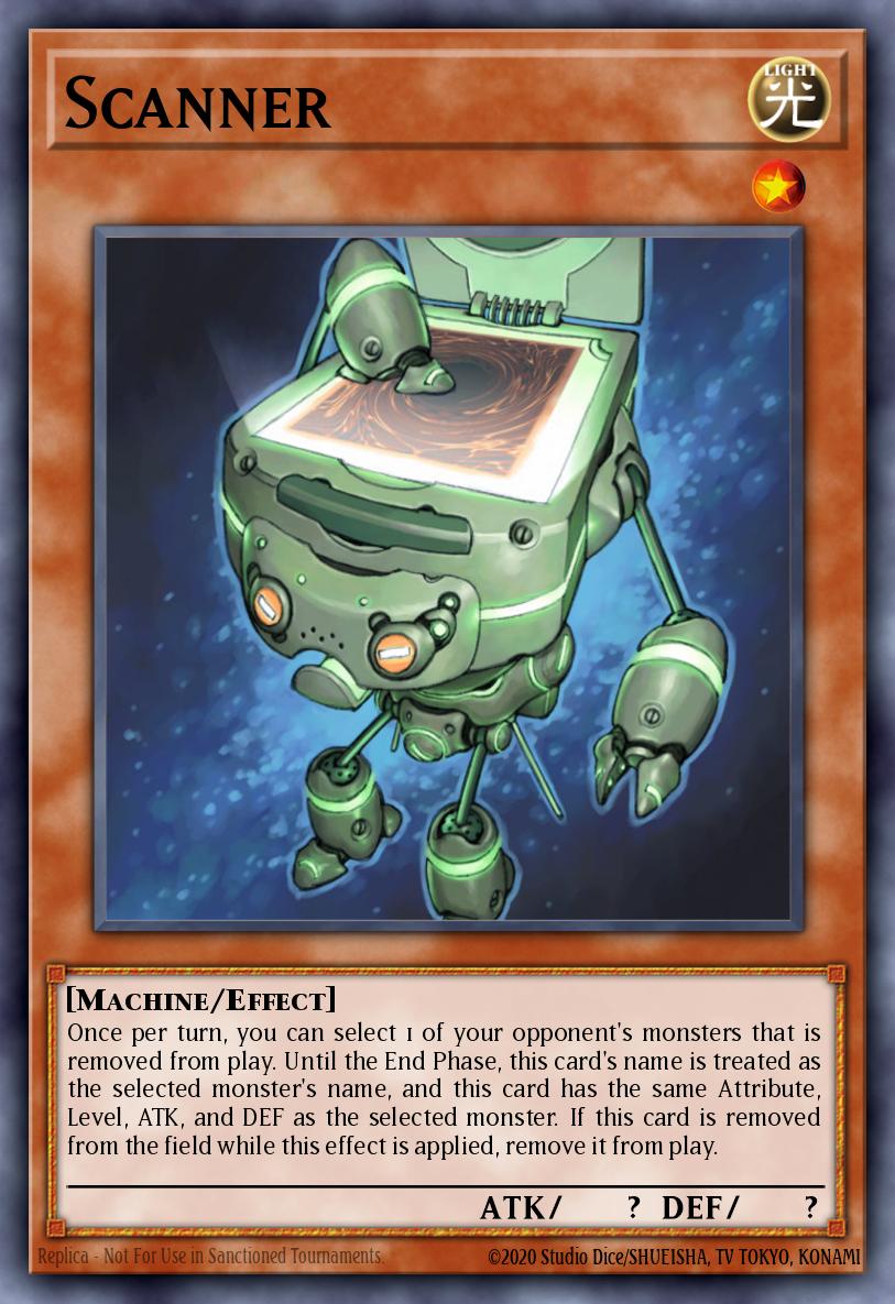 Scanner Yu-Gi-Oh card