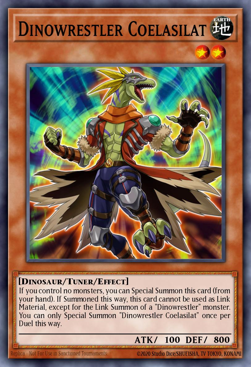 Dinowrestler Coelasilat Yu-Gi-Oh card