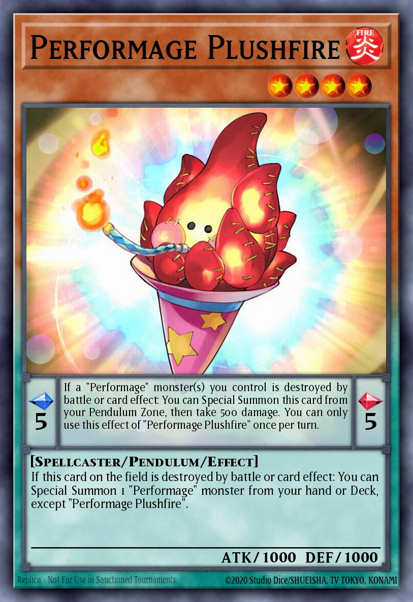 Performage Plushfire Yu-Gi-Oh card
