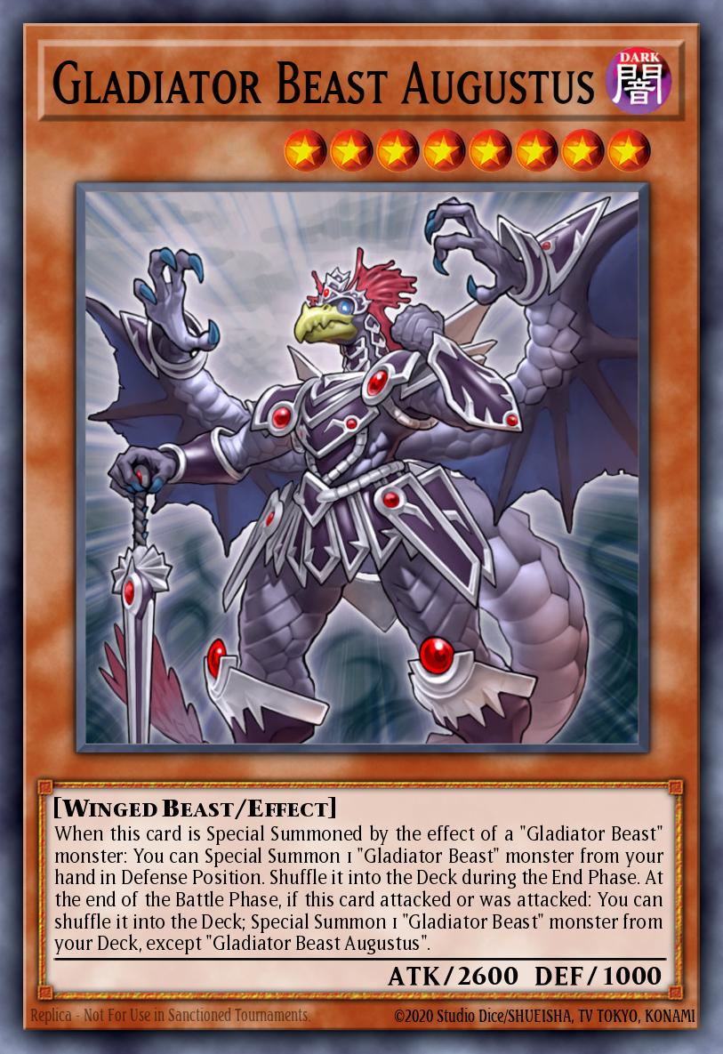 Gladiator Beast Augustus Yu-Gi-Oh card