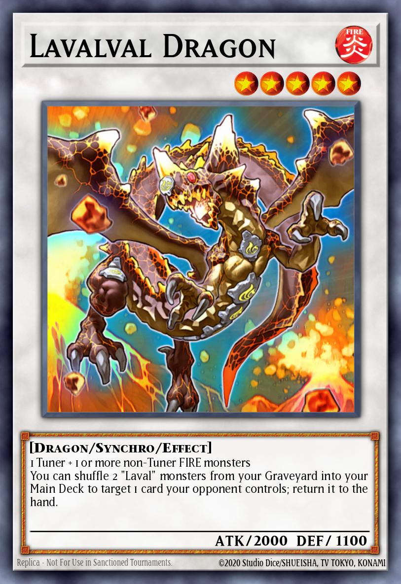 Lavalval Dragon Yu-Gi-Oh card
