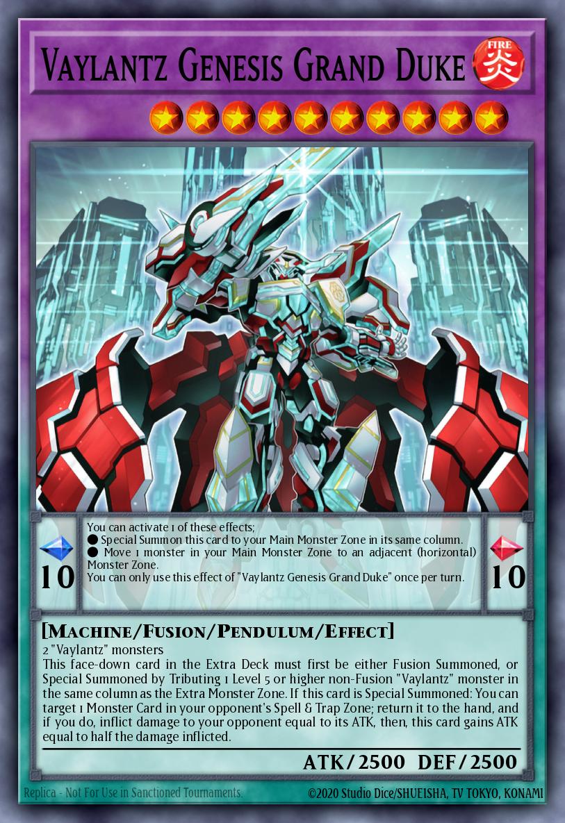 Vaylantz Genesis Grand Duke Yu-Gi-Oh card