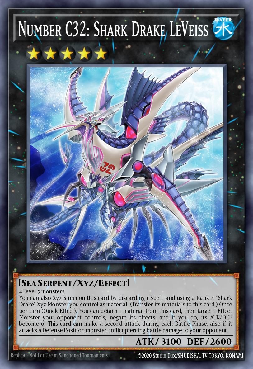 Number C32: Shark Drake LeVeiss Yu-Gi-Oh card