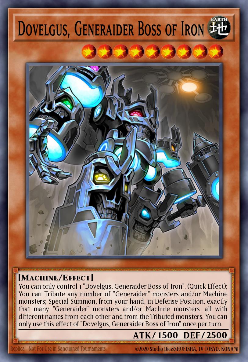 Dovelgus, Generaider Boss of Iron Yu-Gi-Oh card