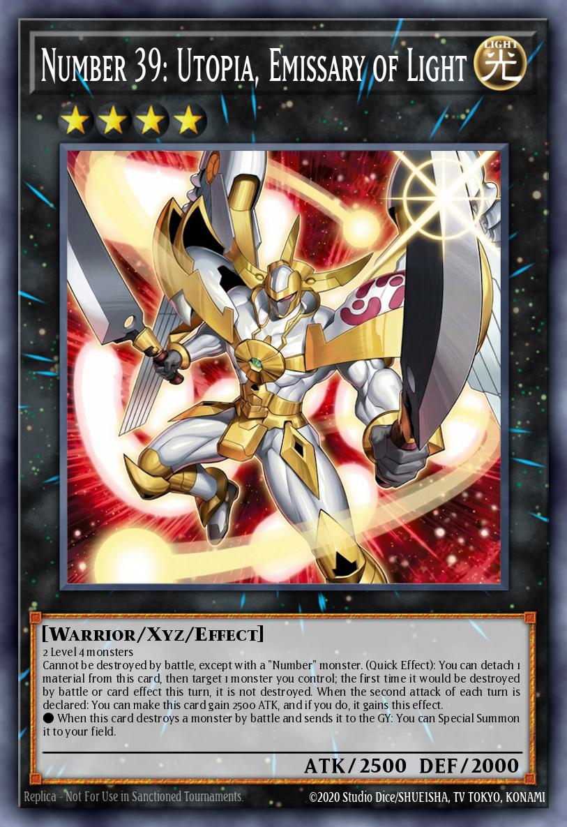 Number 39: Utopia, Emissary of Light Yu-Gi-Oh card