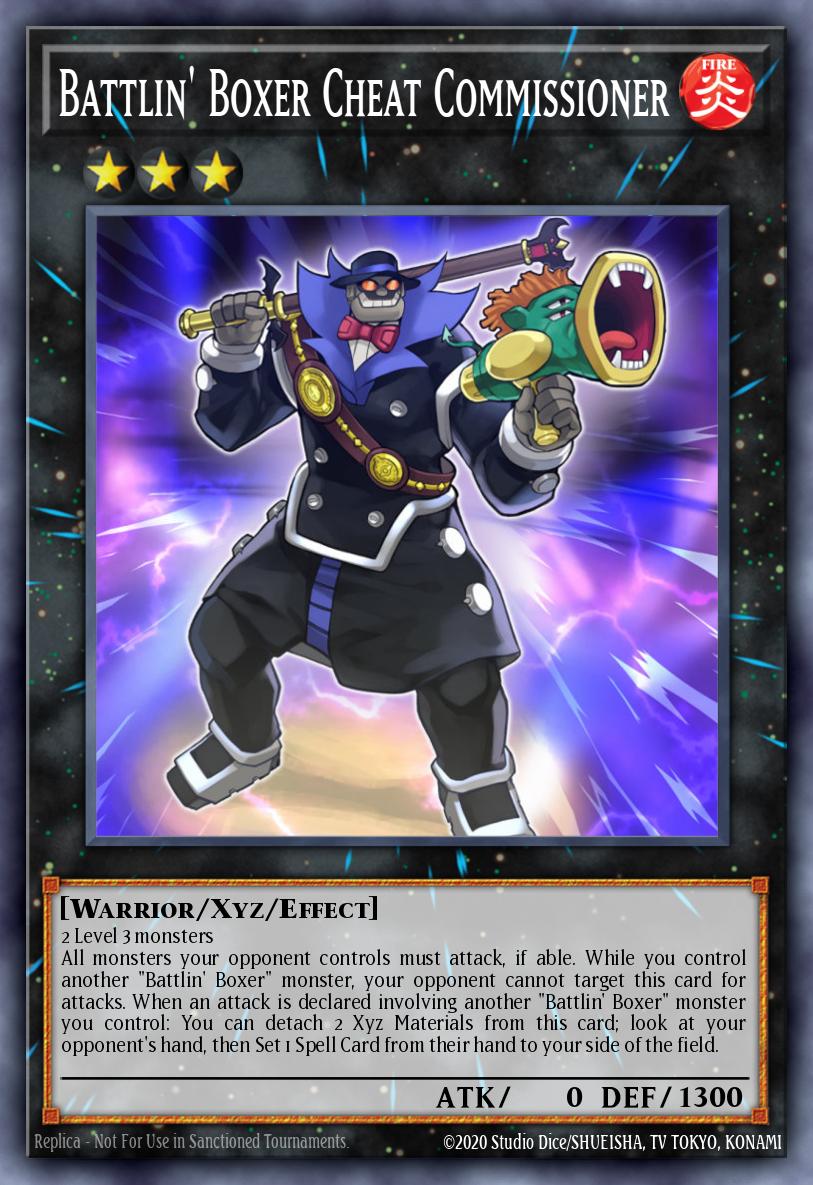 Battlin' Boxer Cheat Commissioner Yu-Gi-Oh card