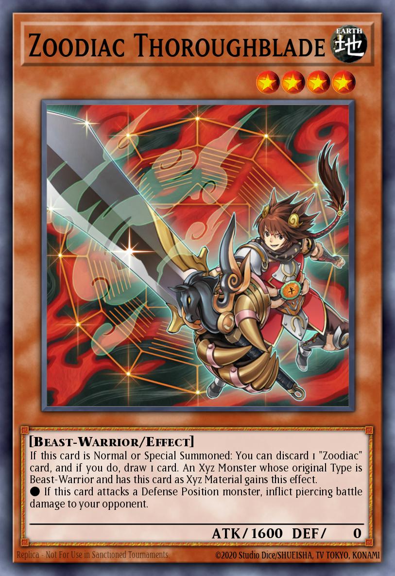 Zoodiac Thoroughblade Yu-Gi-Oh card