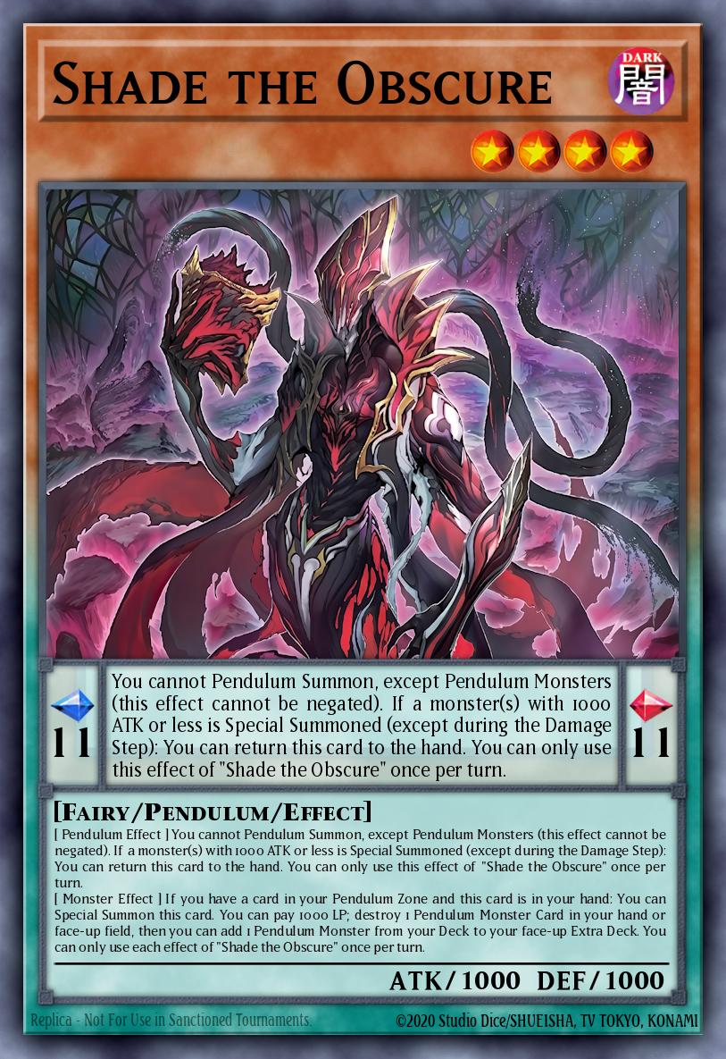 Shade the Obscure Yu-Gi-Oh card