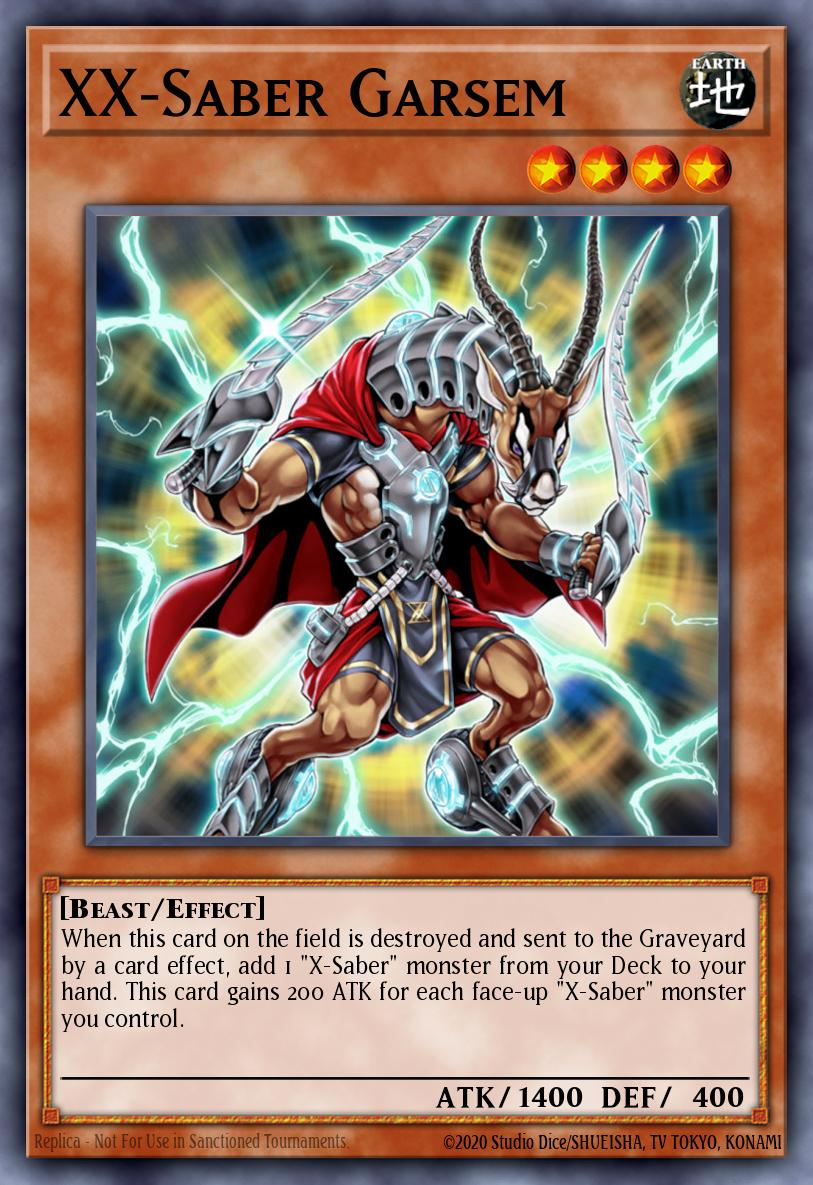 XX-Saber Garsem Yu-Gi-Oh card