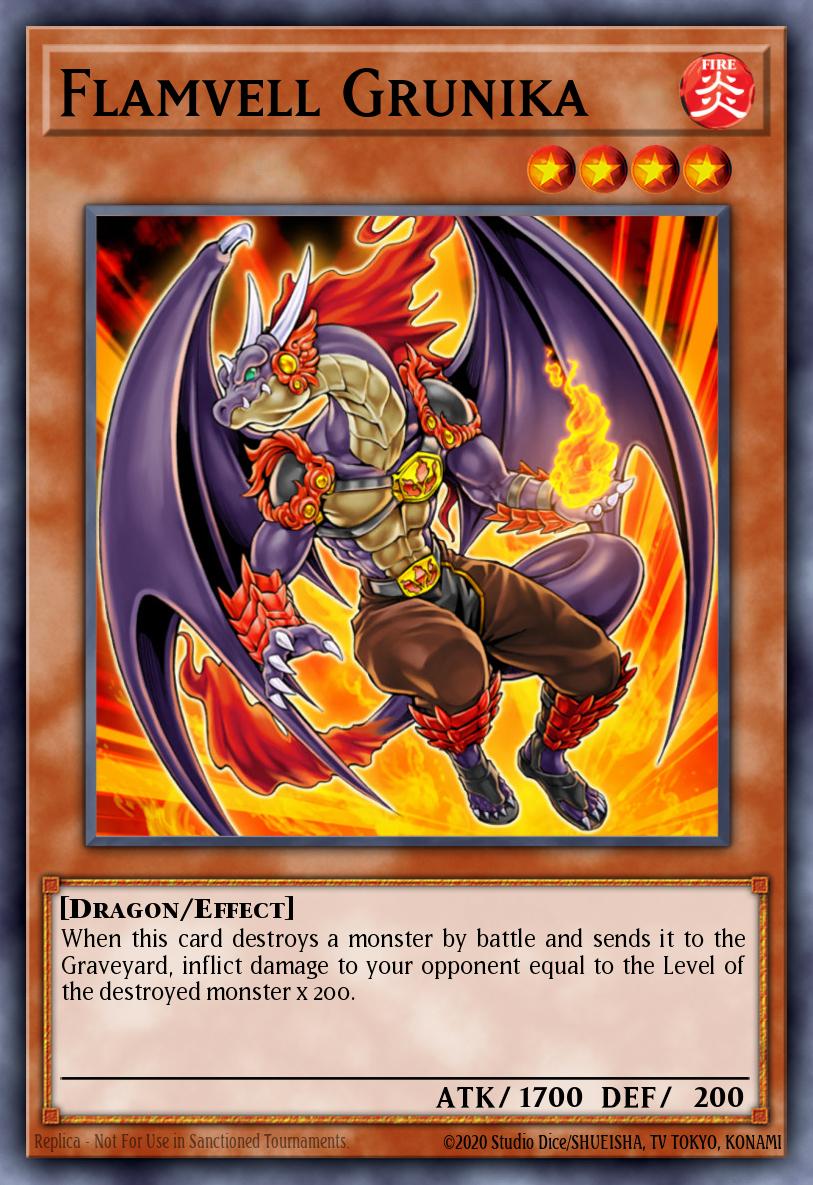 Flamvell Grunika Yu-Gi-Oh card