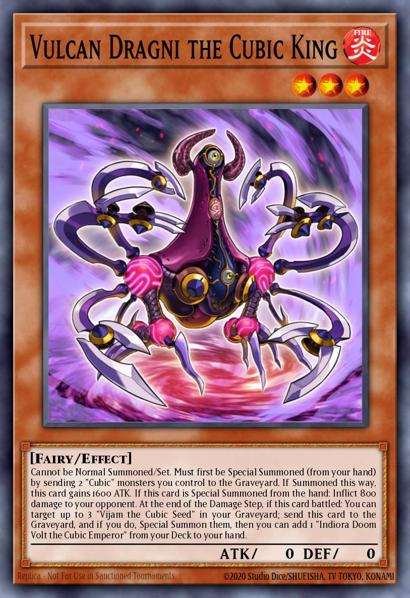 Vulcan Dragni the Cubic King Yu-Gi-Oh card