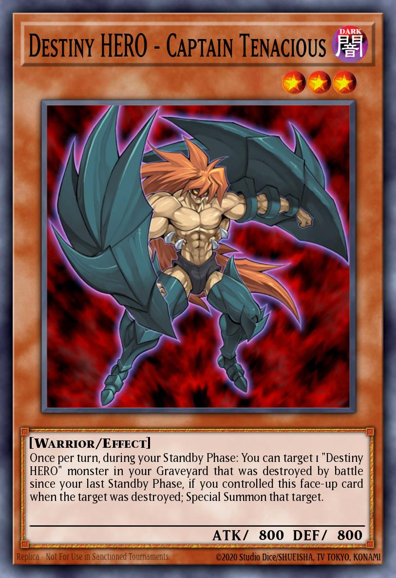 Destiny HERO - Captain Tenacious Yu-Gi-Oh card