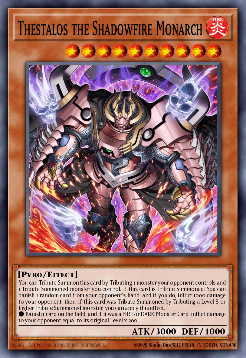 Thestalos the Shadowfire Monarch Yu-Gi-Oh card